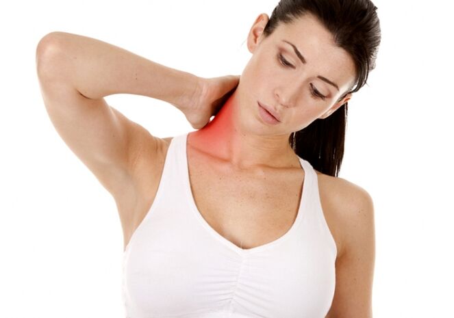 A symptom of cervical osteochondrosis is pain in the neck